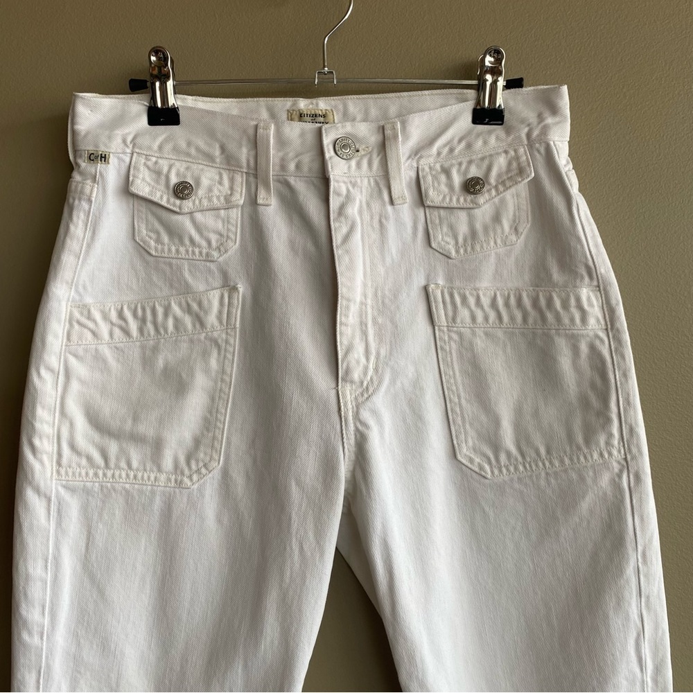 Citizens of Humanity Kamila Patch Pocket Flare White Jeans Size 27 - Picture 3 of 13